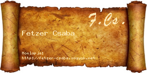 Fetzer Csaba névjegykártya